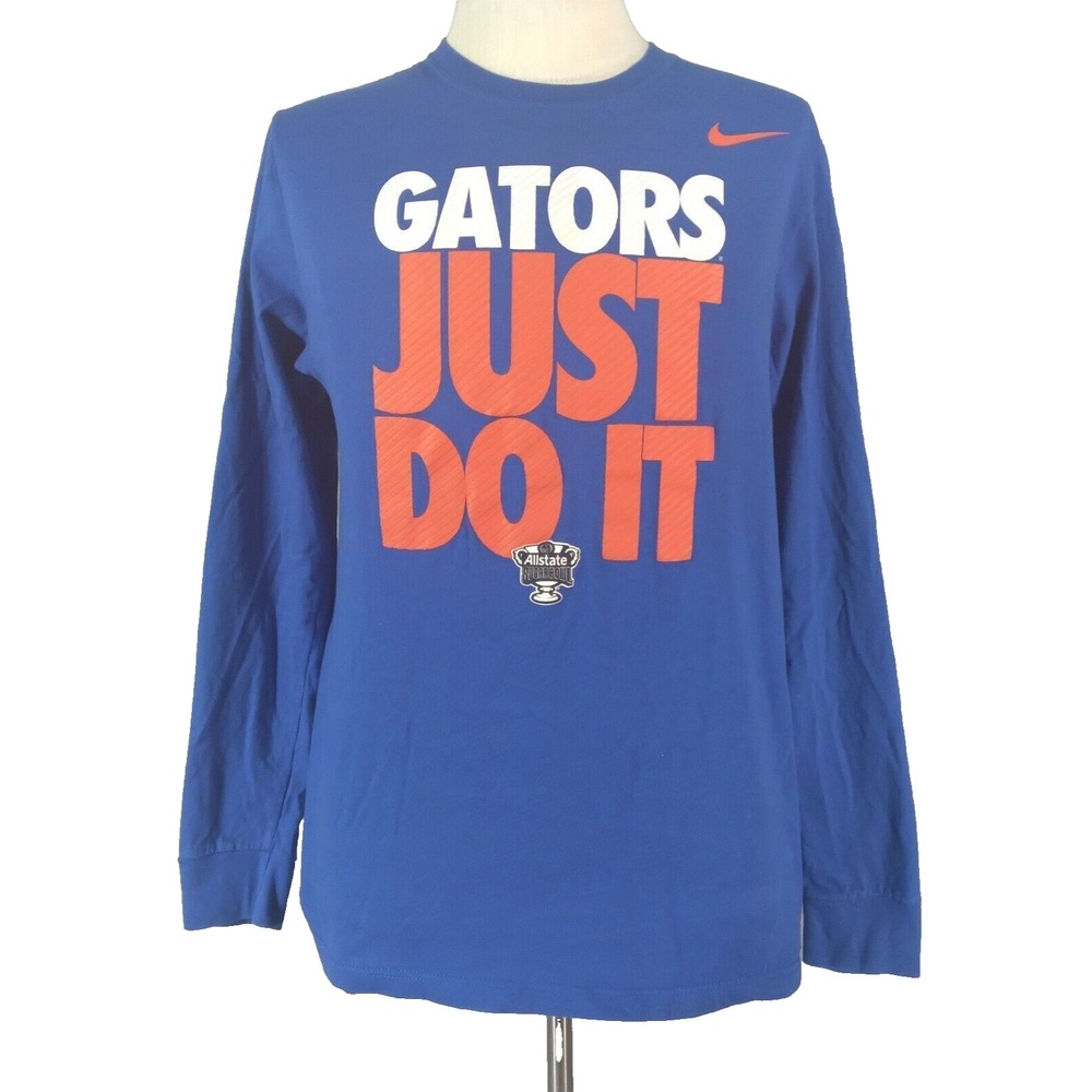 Nike Shirt Mens Large Blue Florida Gators Sugar Bowl Just Do It Long Sleeve